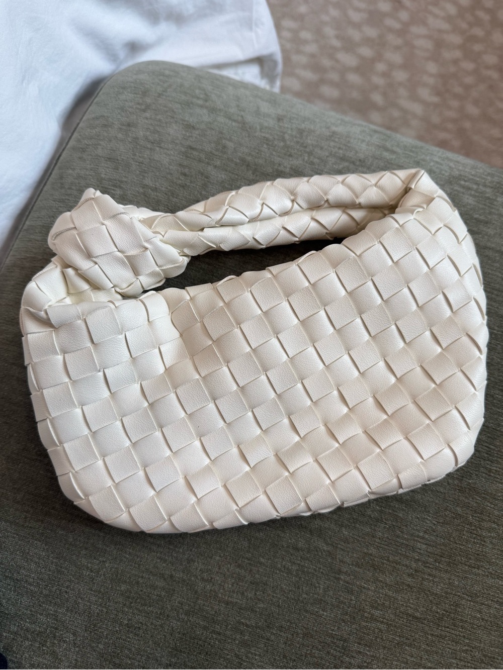 Braided Shoulder Hobo Bag in Ivory